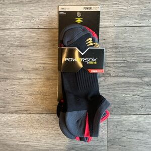 Powersox By Goldtoe Powerlites Men’s Ankle Socks Large 9-12.5 NWT Red Black Gray